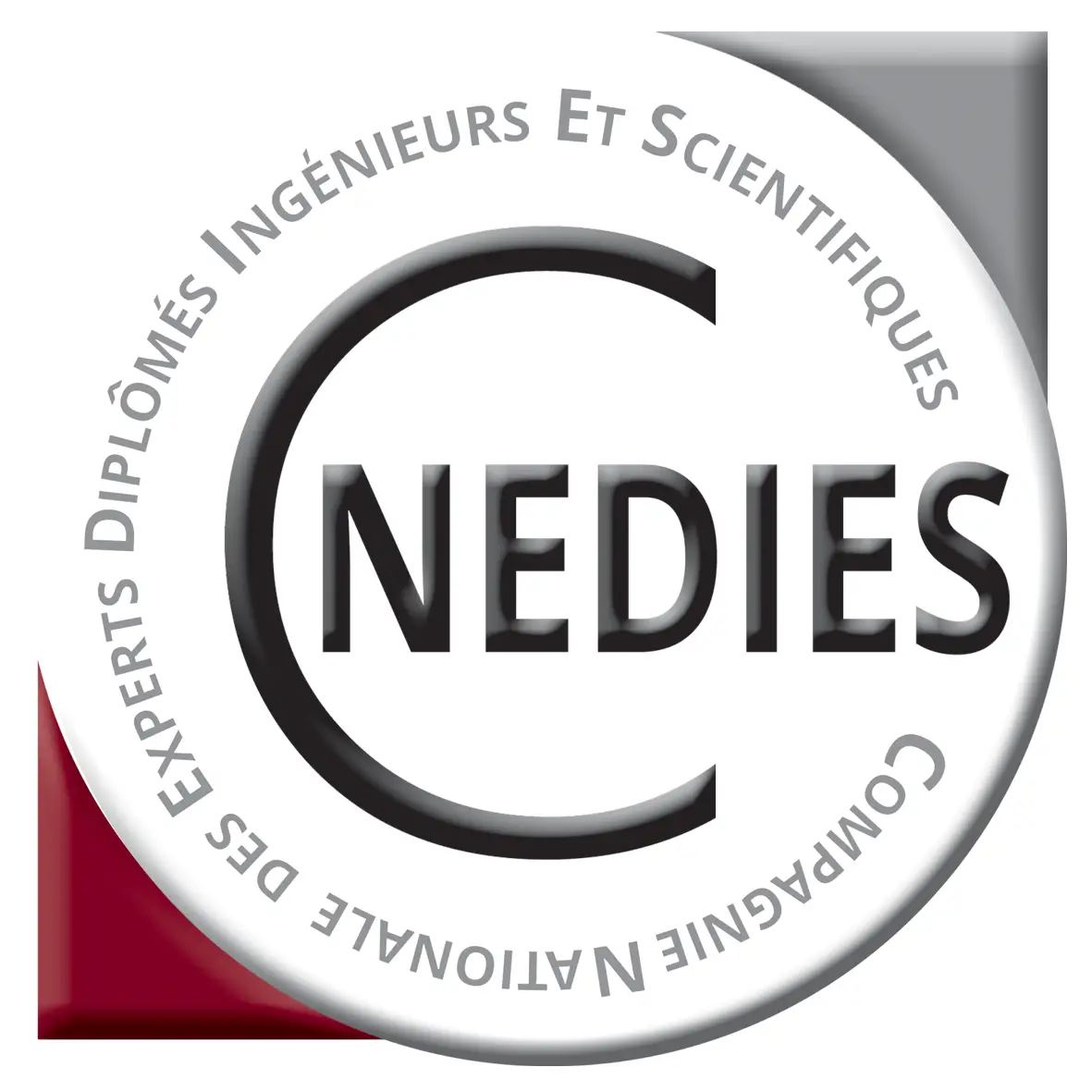 Logo de la CNEDIES, Compagnie Nationale des Experts Diplômés Ingénieurs et Scientifiques